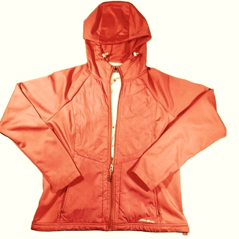 COPY - Eddie Bauer Women's Large Soft Shell Coat Lightweight zip-up jacket Coral